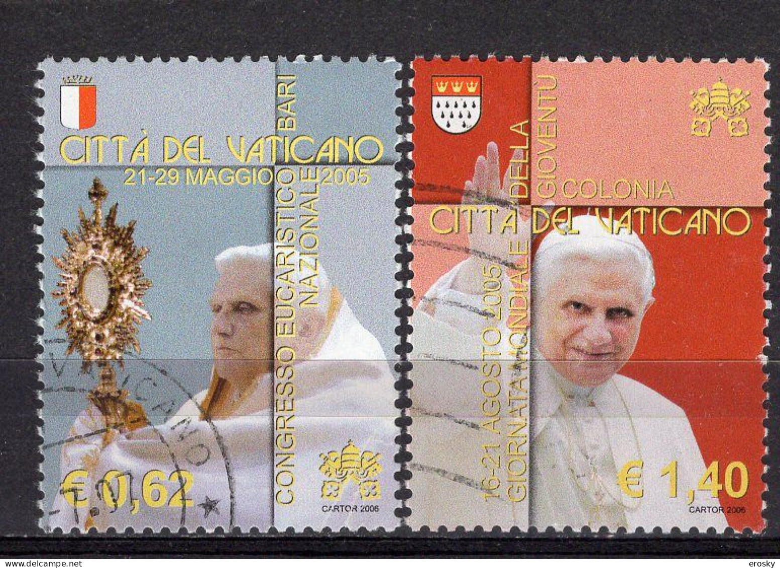 Z2239 - VATICANO SASSONE N°1416/17 - VATICAN Yv N°1407/08 - Usados