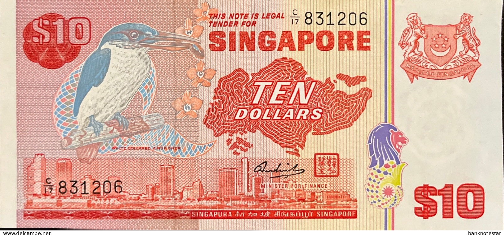 Singapore 10 Dollars, P-11b (1979) - XF - Singapour