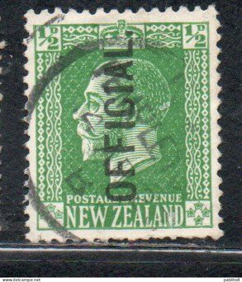 NEW ZEALAND NUOVA ZELANDA 1915 1919 1916 OFFICIAL STAMPS KING GEORGE V 1/2p USATO USED OBLITERE' - Usati