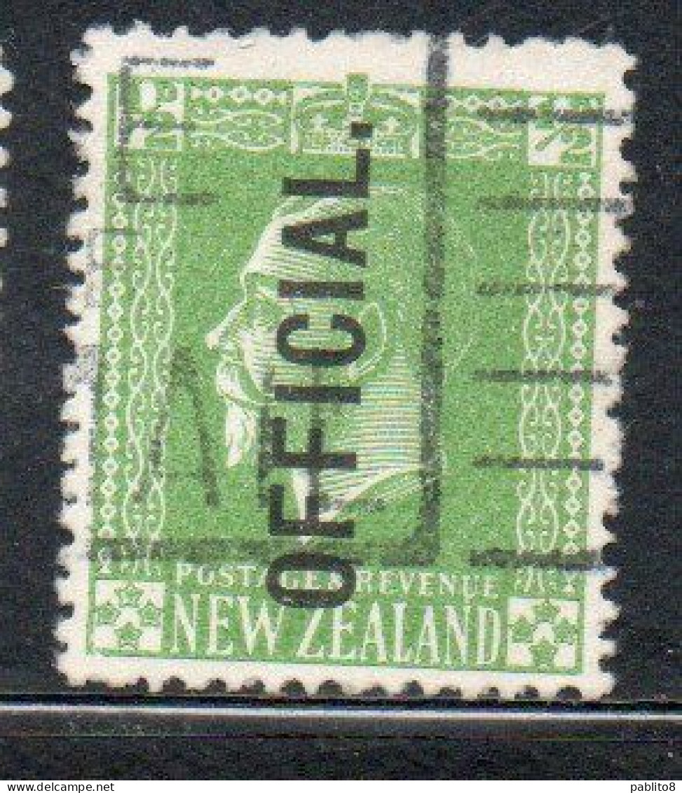 NEW ZEALAND NUOVA ZELANDA 1915 1919 1916 OFFICIAL STAMPS KING GEORGE V 1/2p USATO USED OBLITERE' - Usati