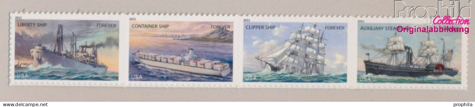 USA 4733-4737 Viererstreifen (kompl.Ausg.) Postfrisch 2011 Handelsmarine (10162058 - Unused Stamps