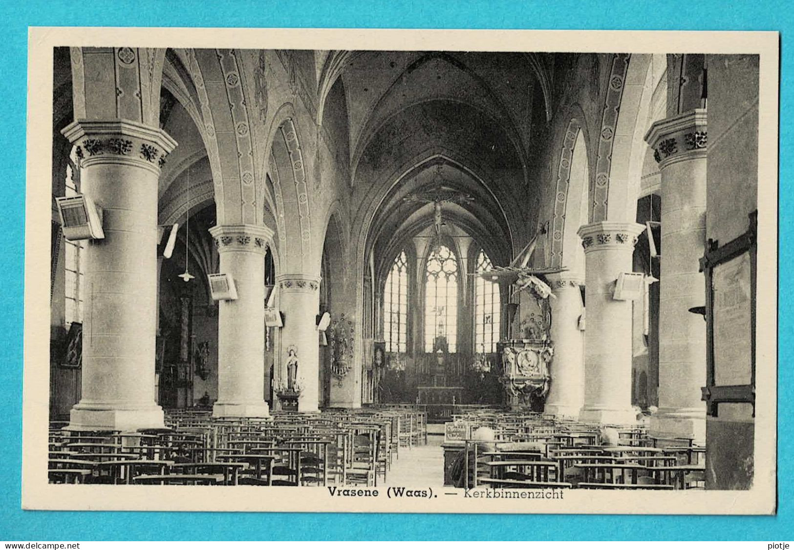 * Vrasene (Beveren Waas - Oost Vlaanderen) * (Uitg Goeman - De Houwer) Binnenzicht Kerk, Intérieur De L'église - Beveren-Waas