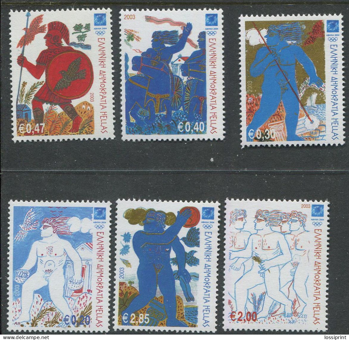 Greece:Unused Stamps Serie Athens Olympic Games 2004, 2003, MNH - Summer 2004: Athens