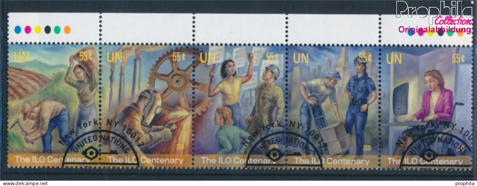 UNO - New York 1713-1717 Fünferstreifen (kompl.Ausg.) Gestempelt 2019 Arbeitsorganisation (10159927 - Used Stamps