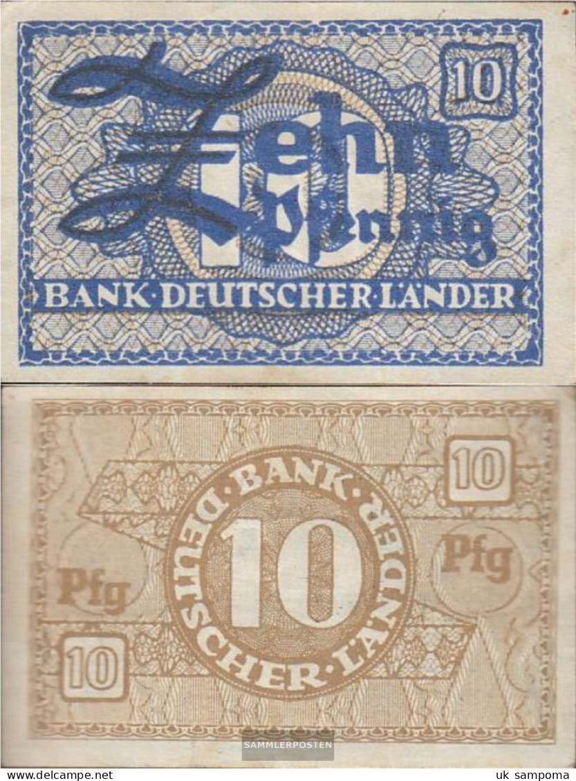 FRD (FR.Germany) Rosenbg: 251a Used (III) 1948 10 Pfennig - 10 Pfennig