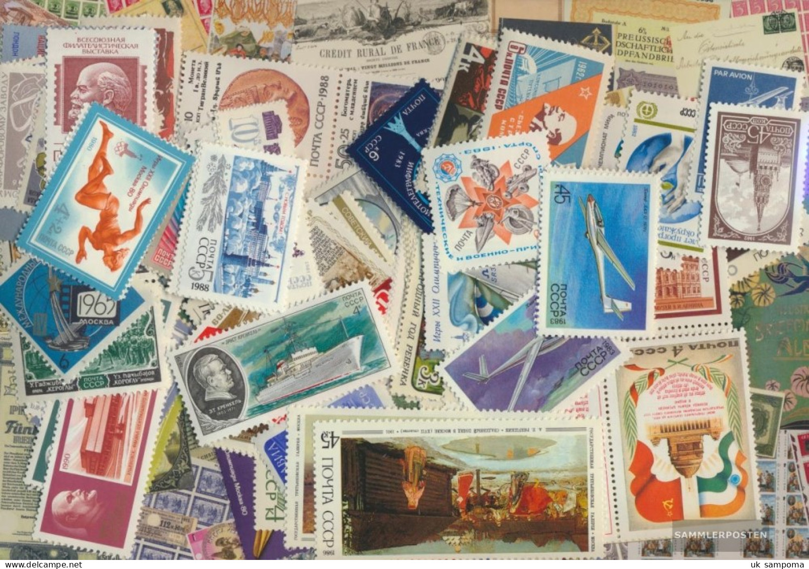 Soviet Union 100 Various Stamps Unmounted Mint / Never Hinged With Russia - Sammlungen