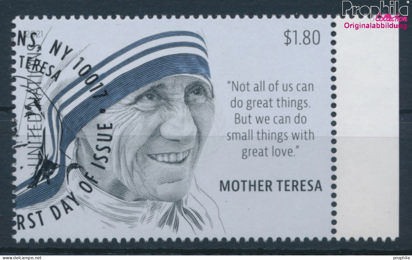 UNO - New York 1803 (kompl.Ausg.) Gestempelt 2021 Mutter Teresa (10159868 - Oblitérés
