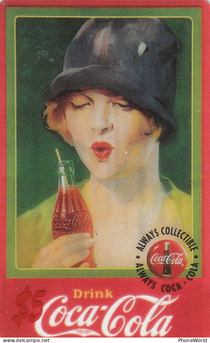 US, Transparent Coca-Cola $5 Mint, Lady, Issued 12/95, RR - Sprint