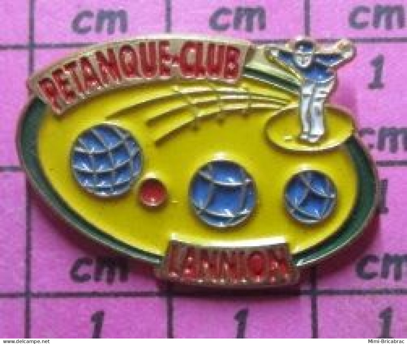 516c Pin's Pins / Beau Et Rare & TB état / SPORTS / PETANQUE CLUB LANNION - Pétanque