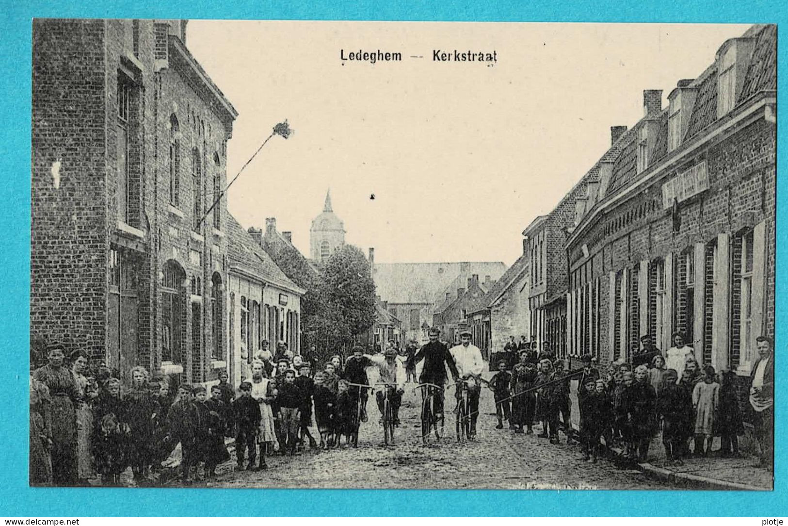 * Ledegem - Ledeghem (West Vlaanderen) * Kerkstraat, Rue De L'église, Belle Animation, Animée, Vélo, Zeldzaam, TOP - Ledegem