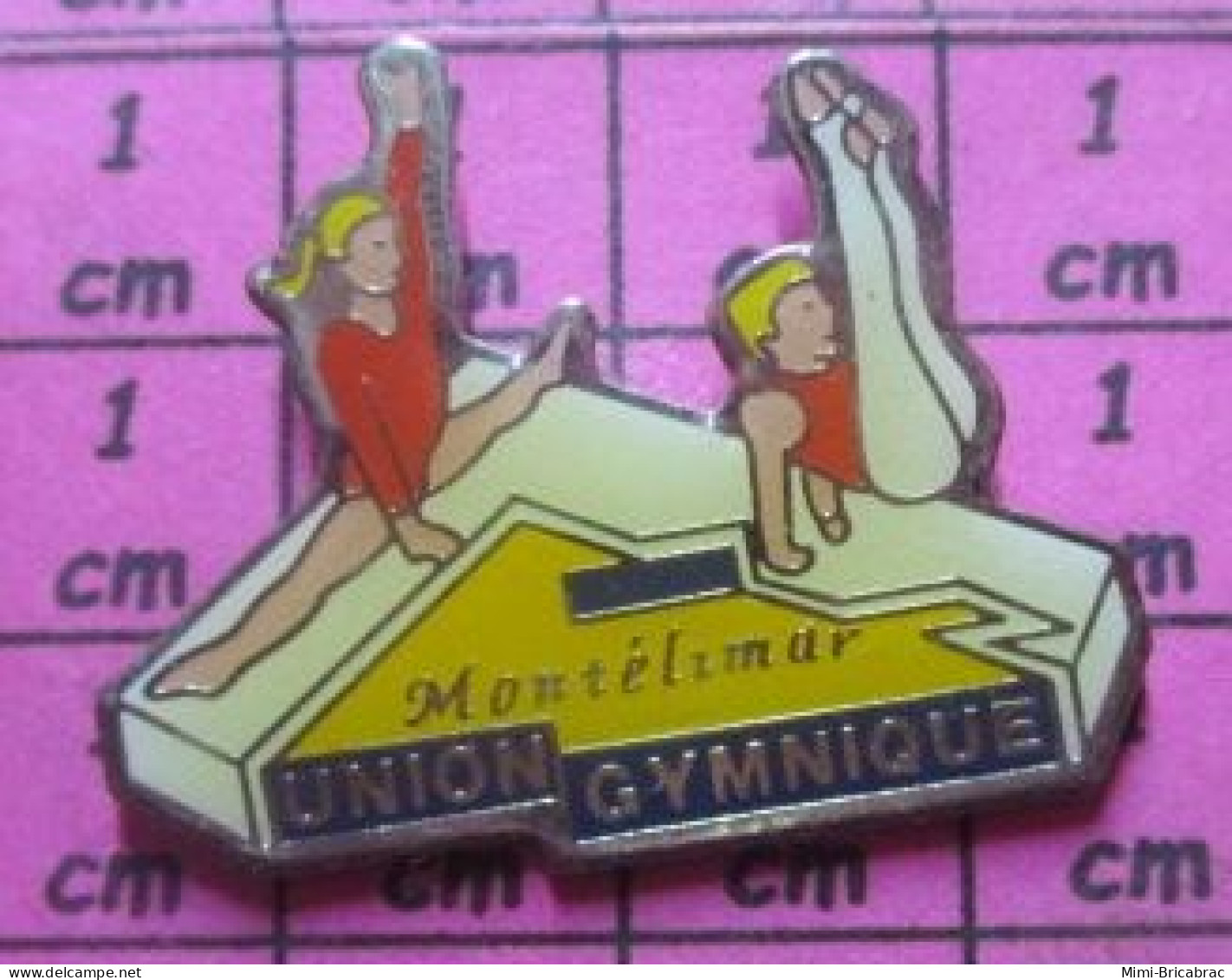 516c Pin's Pins / Beau Et Rare & TB état / SPORTS / GYMNASTIQUE CLUB UNION GYMNIQUE MONTELIMAR - Gymnastik