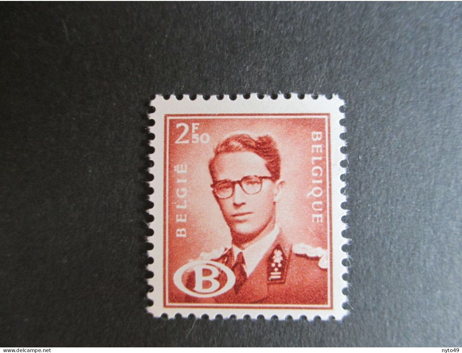 S 58 - Boudewijn 2F50 Bruinrood - MH * - OCB € 11 - Mint