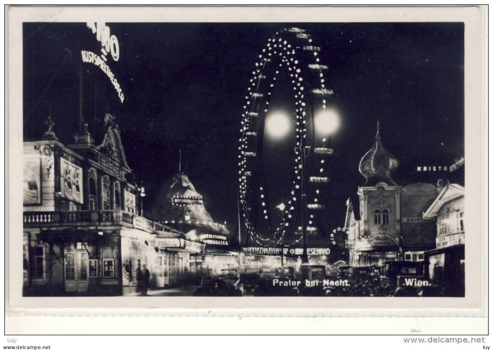 WIEN - Prater Bei Nacht, Volksprater, Gel. 1939 - Prater