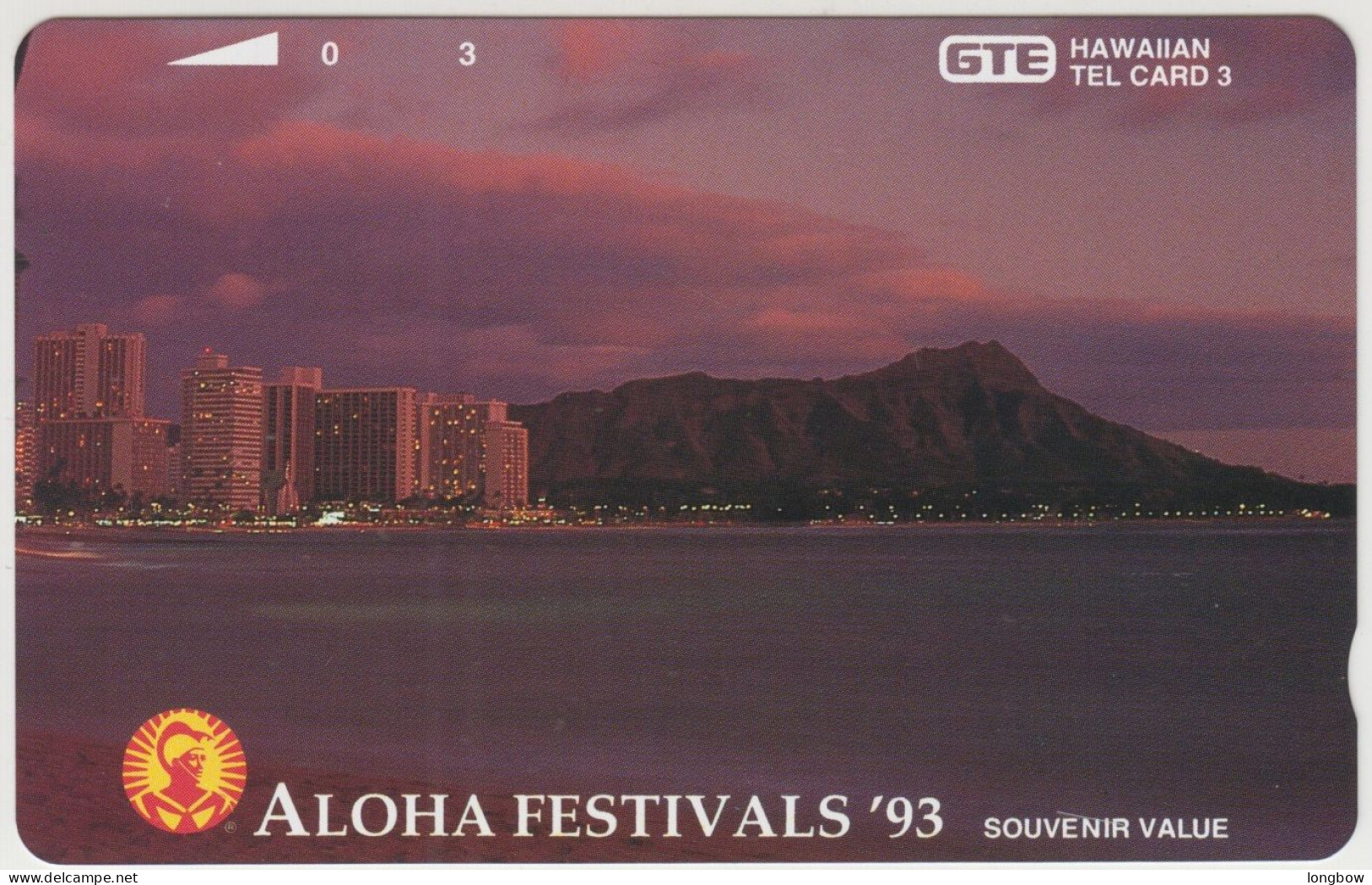 Hawaii N°41 - 1993 Diamond Head At Night (Reverse B) 500ex. Mint RR - Hawaii