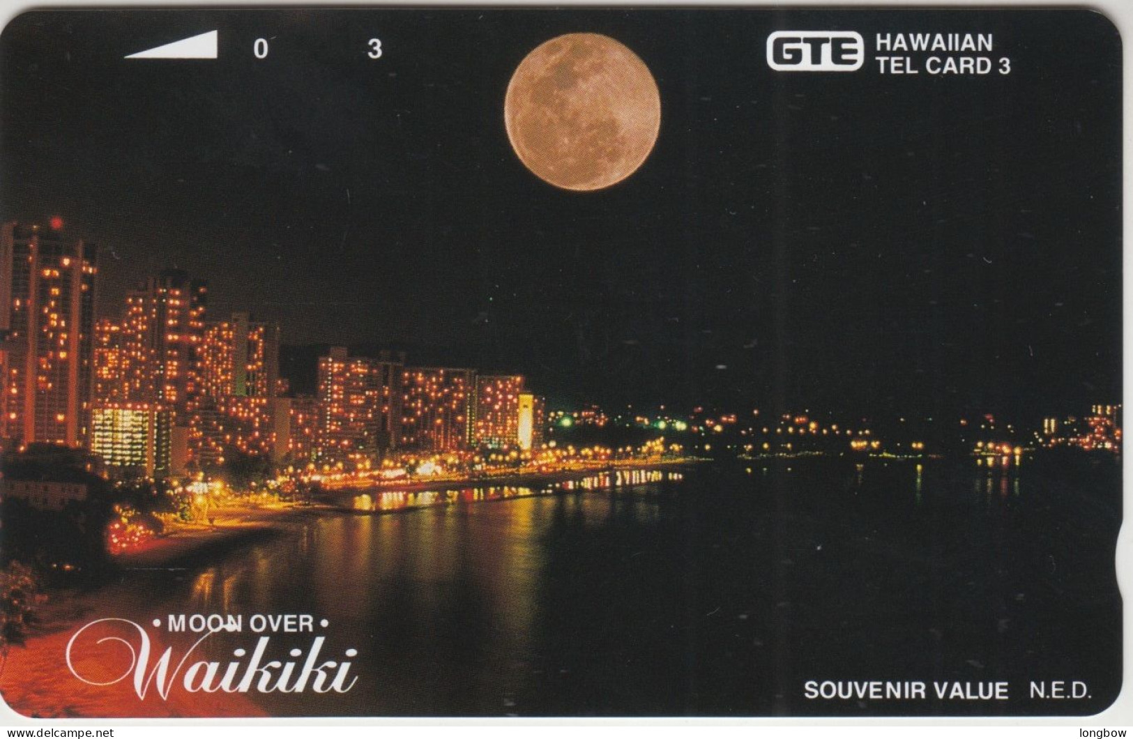 Hawaii N°70 - 1993 - Moon Over Waikiki 1.000ex. Mint - Hawaï