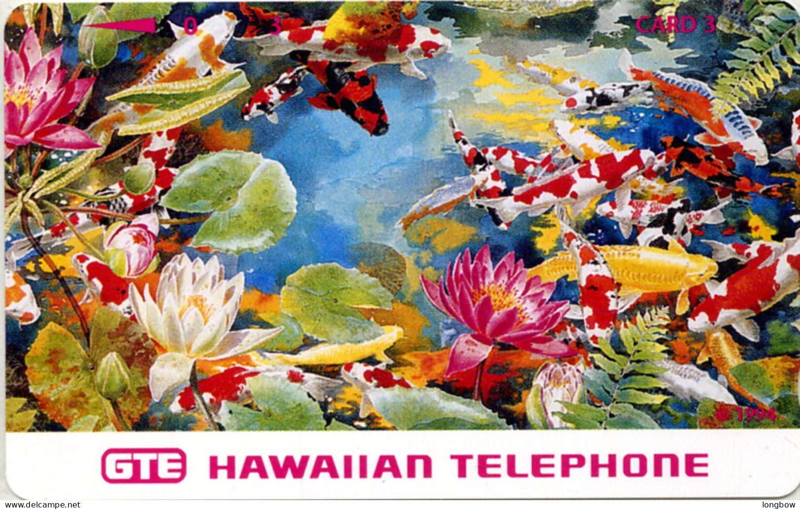 Hawaii N°76 - 1994 Koi Fish And Flowers 10.000ex. Mint - Hawaii