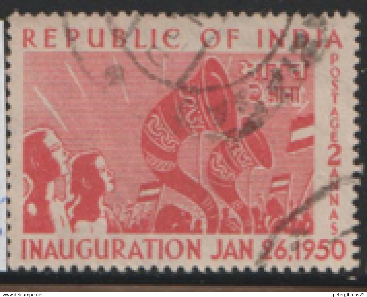 India   1950  SG  329  2as  Inauguration   Fine Used - Gebruikt