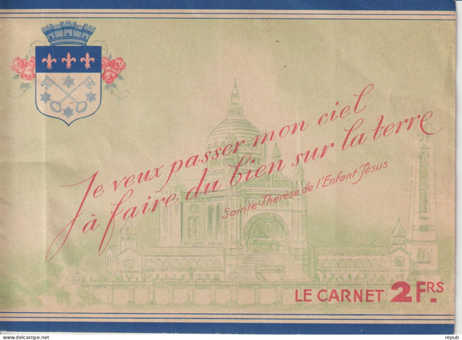 France Carnet Complet De 20 Vignettes Sainte Thérèse De Lisieux Bon état - Other & Unclassified