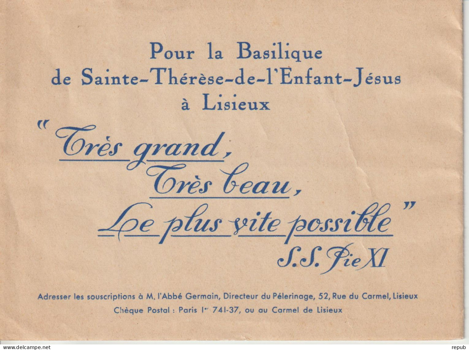 France Carnet Complet De 20 Vignettes Sainte Thérèse De Lisieux Bon état - Autres & Non Classés