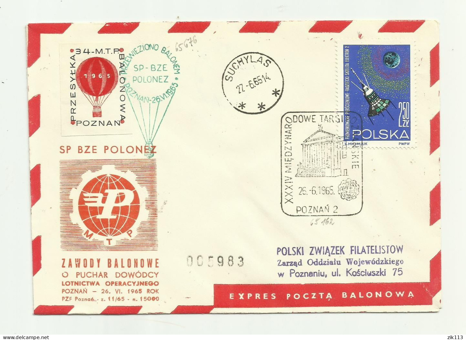 Poland 1965 - Balloon Post - Globos