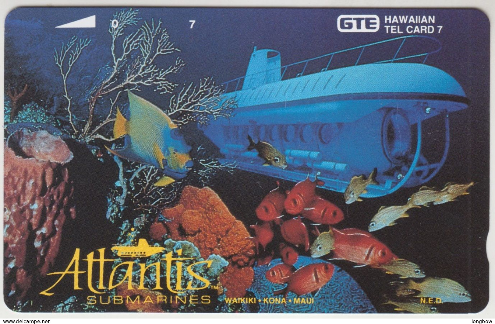 Hawaii Private Cards N°12 - 1993 Atlantis Submarines 2.500ex. Mint - Hawaii