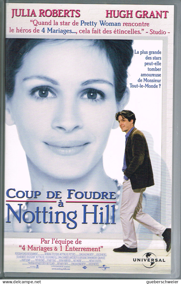 K7 VHS - COUP DE FOUDRE A NOTTING HILL Avec JULIA ROBERTS Et HUGH GRANT - Comédie