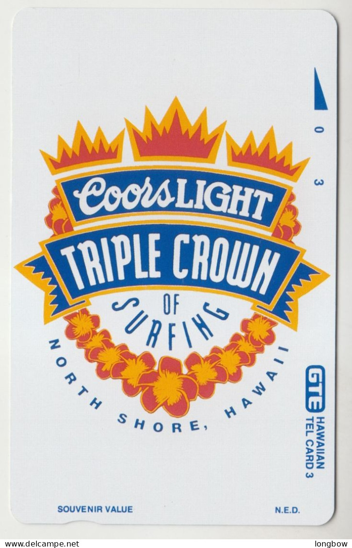 Hawaii Private Cards N°23 - 1994 Coors Light Logo 4.000ex. Mint - Hawaii