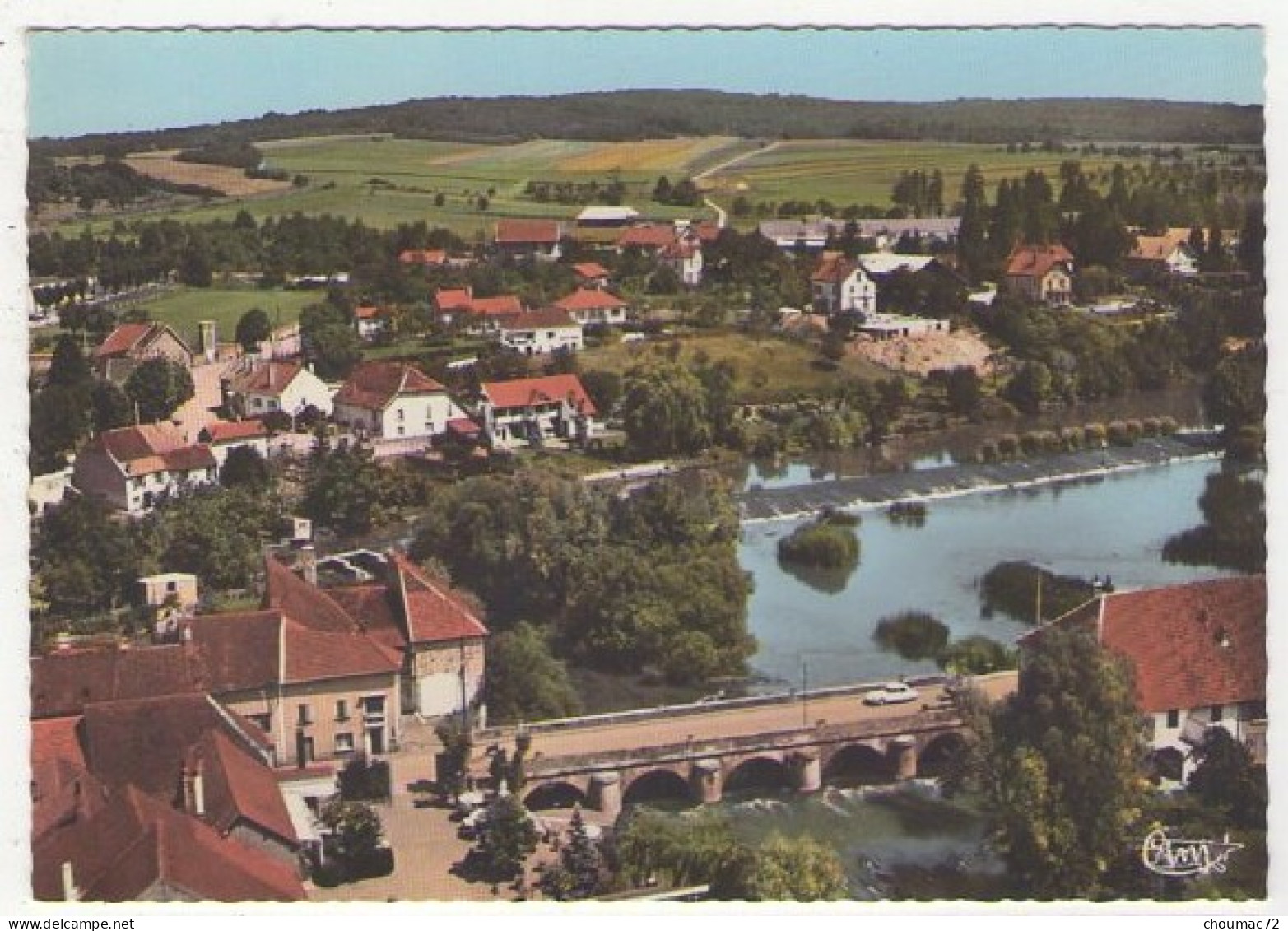 GF (70) 094, Marnay, Combier Ac 583 19 A, Le Pont Et Le Barrage Sur L'Ognon - Vue Aérienne  - Marnay