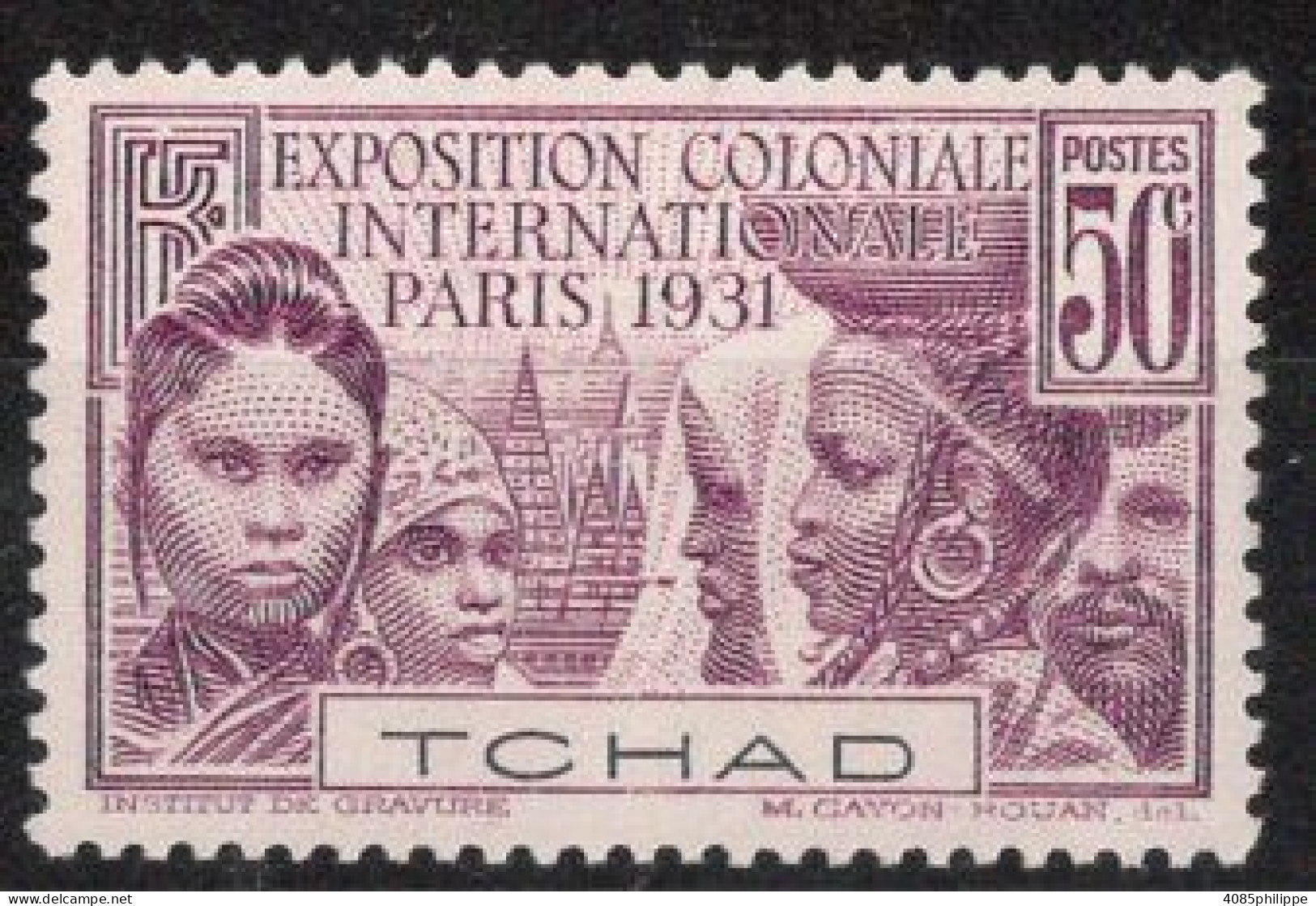TCHAD Timbre-poste 57* Neuf Charnière TB Cote 8€00 - Unused Stamps