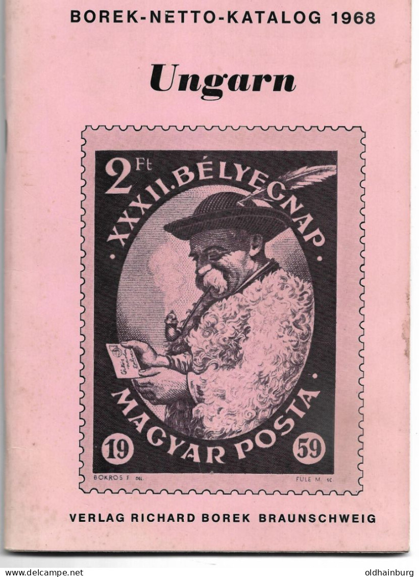 0406n: Alter Borek- Katalog Ungarn 1968, Fast Wie Neu, 88 Seiten - Briefe U. Dokumente