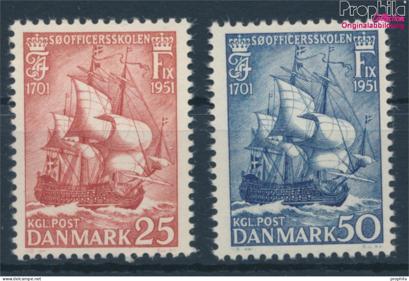 Dänemark 323-324 (kompl.Ausg.) Postfrisch 1951 Seekadettenschule (10176863 - Unused Stamps