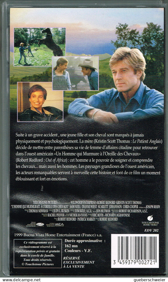 K7 VHS - L'HOMME QUI MURMURAIT A L'OREILLE DES CHEVAUX Avec Robert Redford Et Kristin Scott Thomas - Clásicos