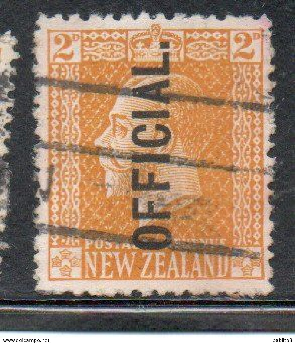 NEW ZEALAND NUOVA ZELANDA  1915 1919 1917 OFFICIAL STAMPS KING GEORGE V 2p USATO USED OBLITERE' - Usati