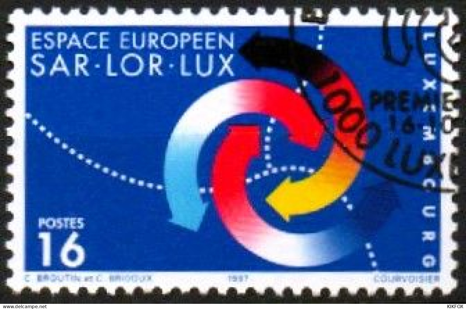 Luxembourg, Luxemburg, 1997,  Y&T 1375, MI 1425, SAAR-LOR-LUX, GESTEMPELT,  Oblitéré - Oblitérés