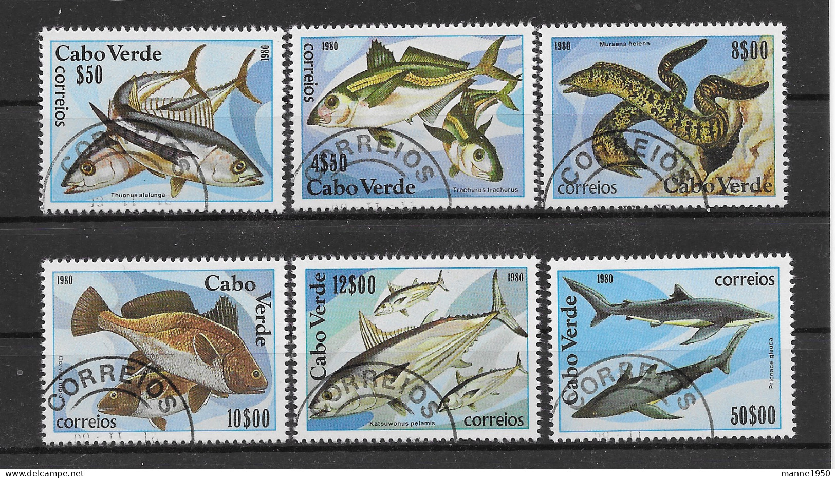 Kap Verde 1980 Fische Mi.Nr. 419/24 Kpl. Satz Gestempelt  - Cap Vert