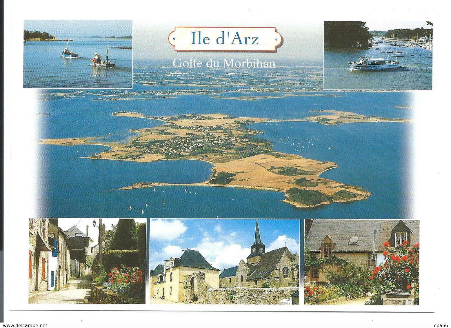 Vue Aérienne ARZ - île D'ARZ Le Bourg > MULTIVUES N°8104 YCA éditeur - Ile D'Arz