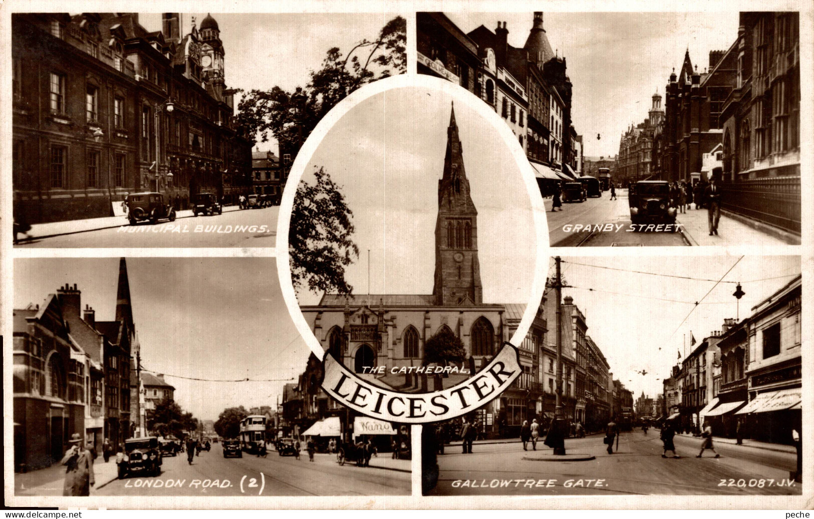 N°109558 -cpa Leicester -multivues- - Leicester