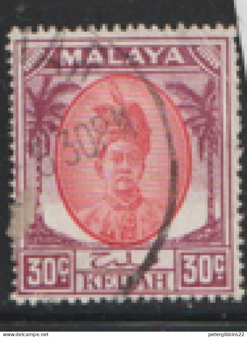 Malaysia  Kedah   1950  SG  85a  30c Fine Used - Kedah