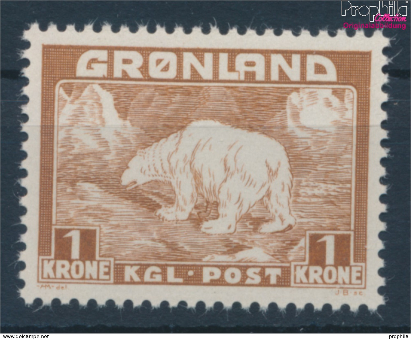 Dänemark - Grönland 7 Postfrisch 1938 Eisbär (10176784 - Unused Stamps