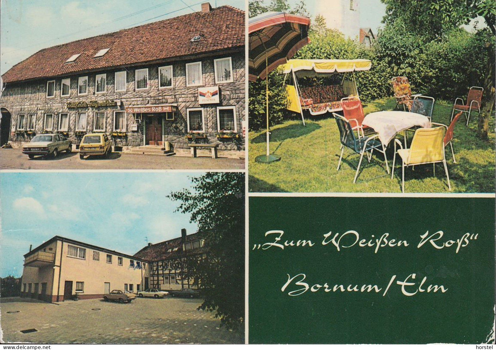 D-38154 Königslutter Am Elm - Bornum - Hotel + Gaststätte "Zum Weißen Roß" - Car - VW Golf - Ford Escort - Königslutter