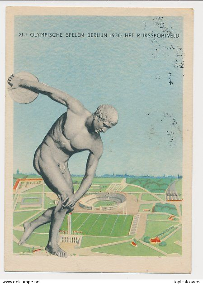 Postcard / Postmark Olympic Games Berlin Germany 1936 - Netherlands Indies - Dutch Doctor Advertising Card - Ete 1936: Berlin