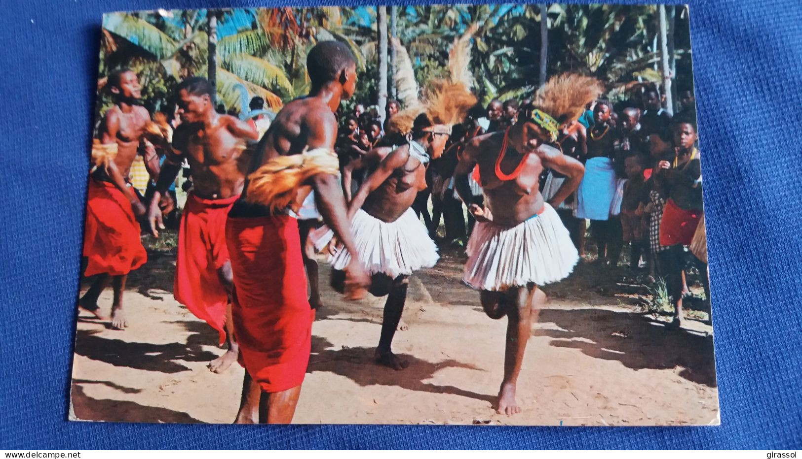 CPSM AFRIQUE KENYA GIRIAMA DANCERS MALINDI  JEUNES FEMMES NOIRES SEINS NUS DANSE FOKLORIQUE   ETHNIQUE ET CULTURE - Kenya