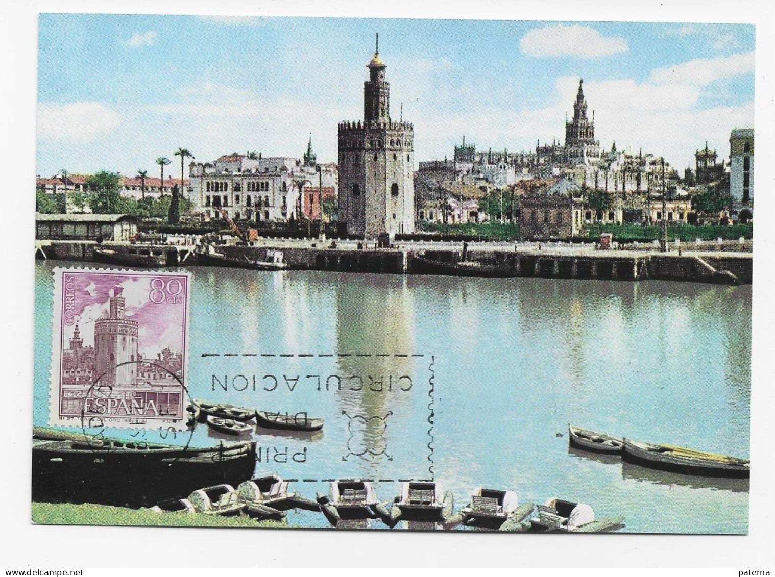 3811   Maxima   Madrid 1966, Sevilla , Torre Del Oro - Tarjetas Máxima