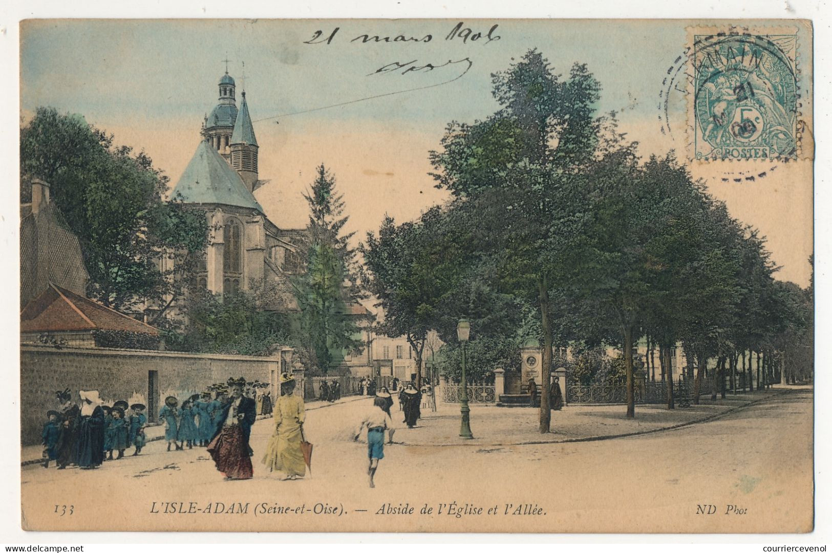 CPA - L'ISLE-ADAM (Seine Et Oise) - Abside De L'Eglise Et L'Allée - L'Isle Adam