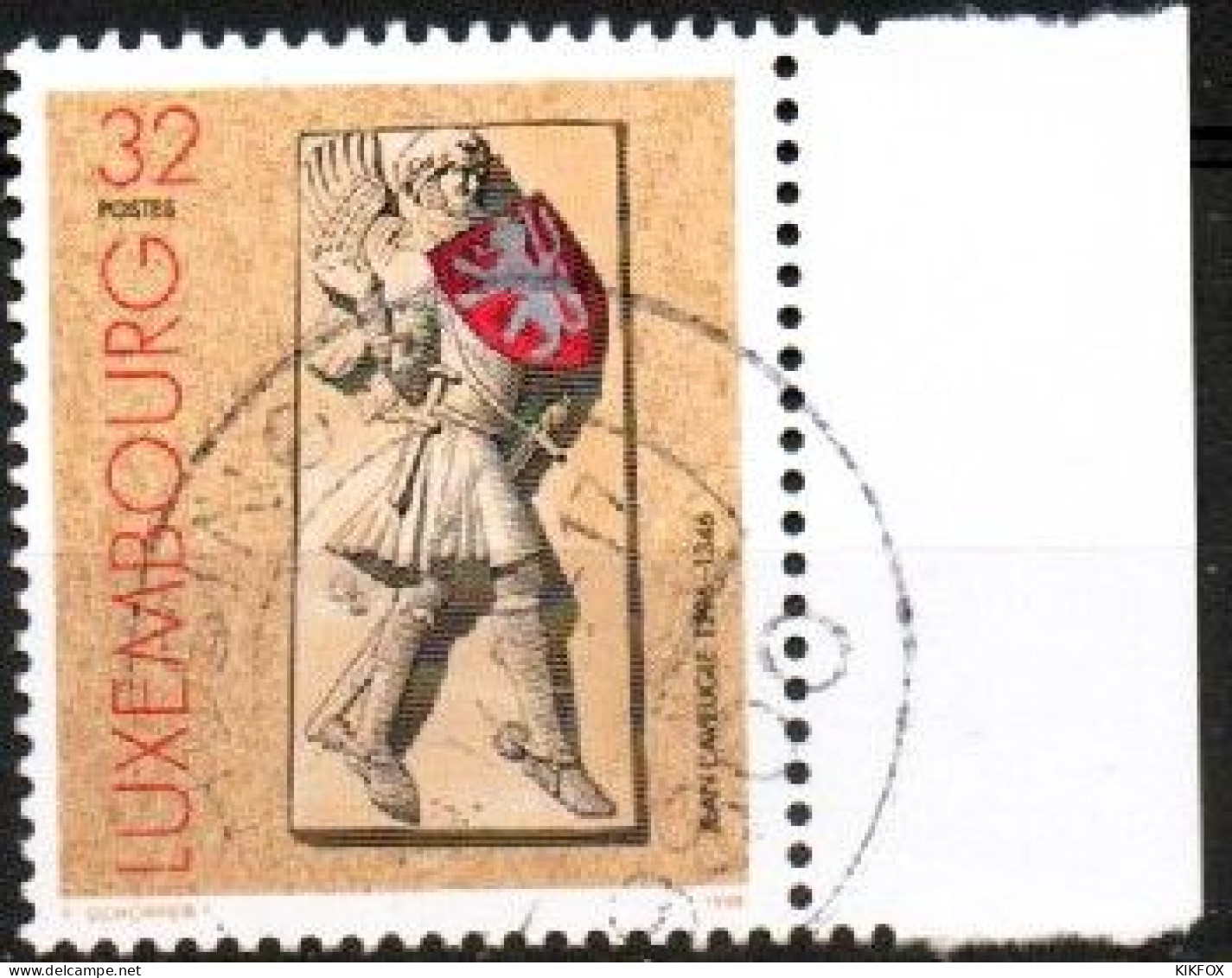 Luxembourg, Luxemburg, 1996, MI 1409, YT 1359, JEAN L'AVEUGLE, GESTEMPELT,  Oblitéré - Oblitérés