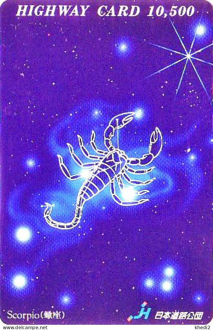 Carte JAPON - ZODIAQUE SCORPION - Aniimal ZODIAC HOROSCOPE JAPAN HIGHWAY Card KREBS - HW 926 - Zodiaco