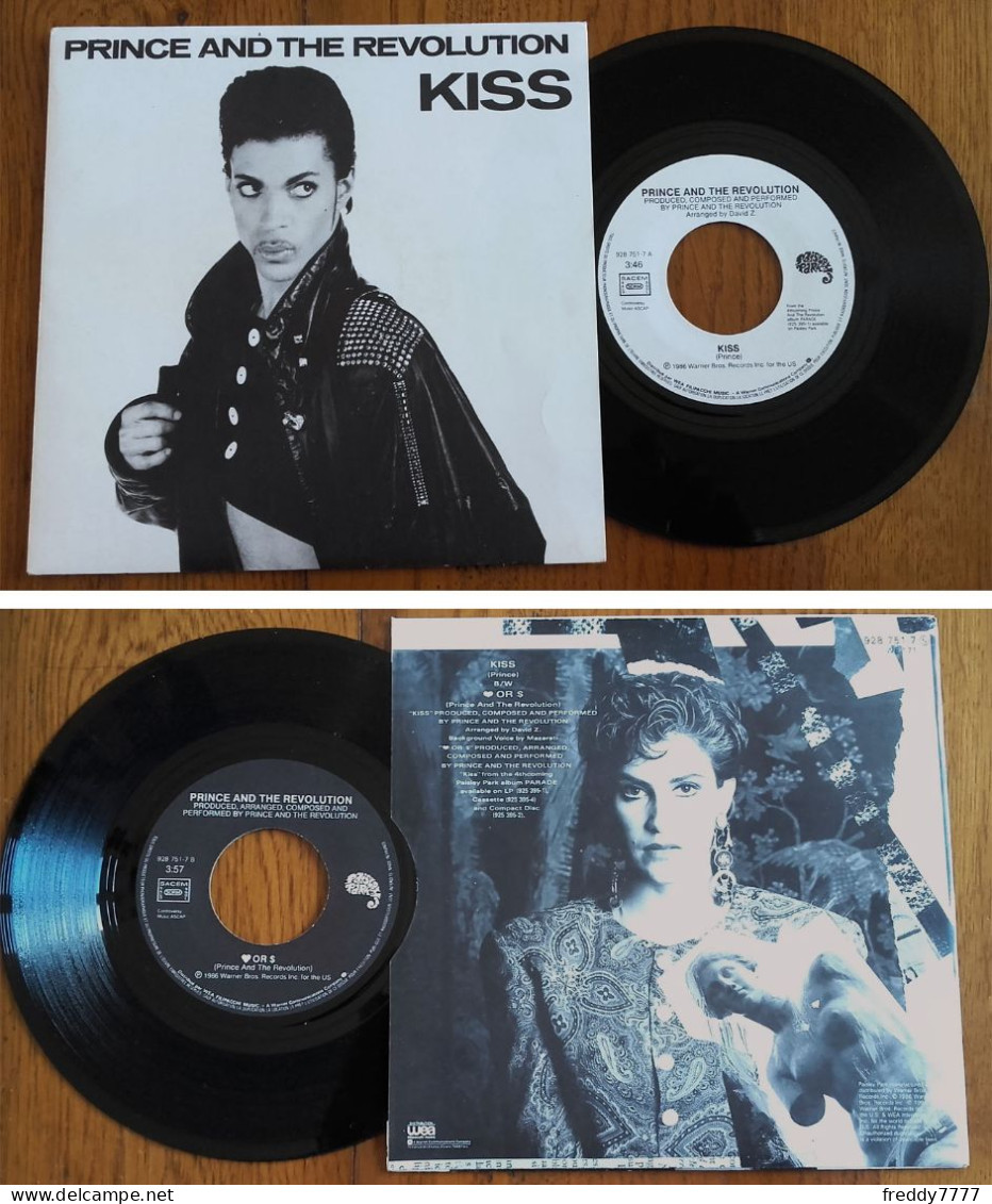 RARE French SP 45t RPM (7") PRINCE AND THE REVOLUTION «Kiss» (1986) - Soul - R&B