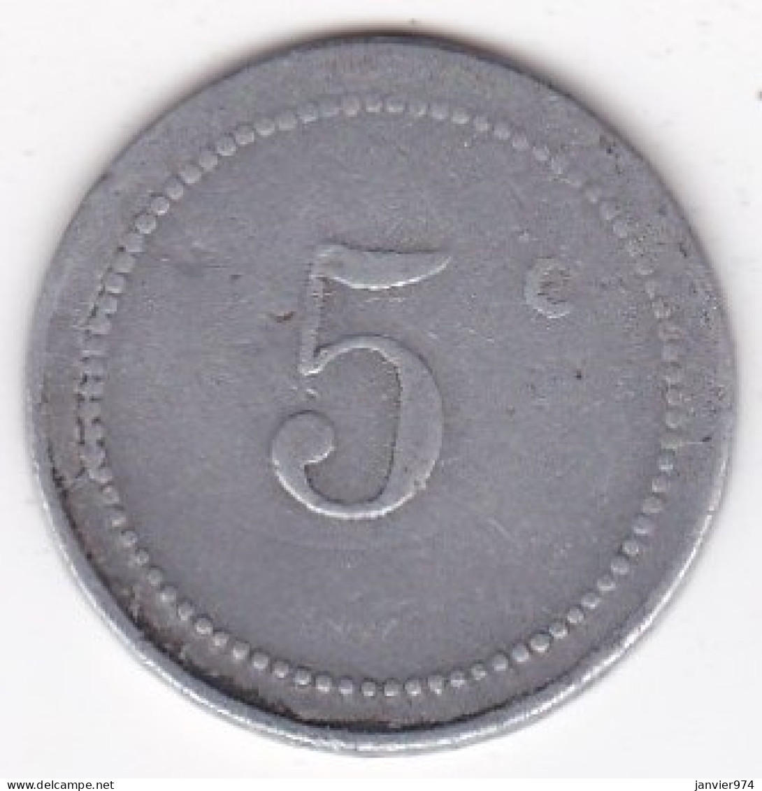 Chambre De Commerce De Bone, 5 Centimes ND, Frappe Monnaie , Aluminium, Lec# 209 - Algérie
