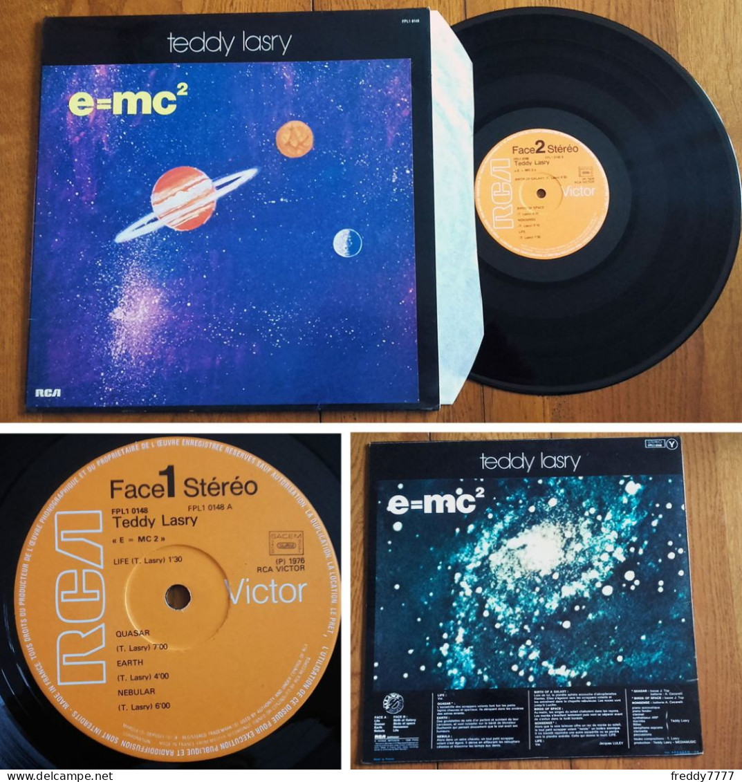 RARE French LP 33t RPM (12") TEDDY LASRY «e=mc²» (Experimental, 1976) - Collector's Editions