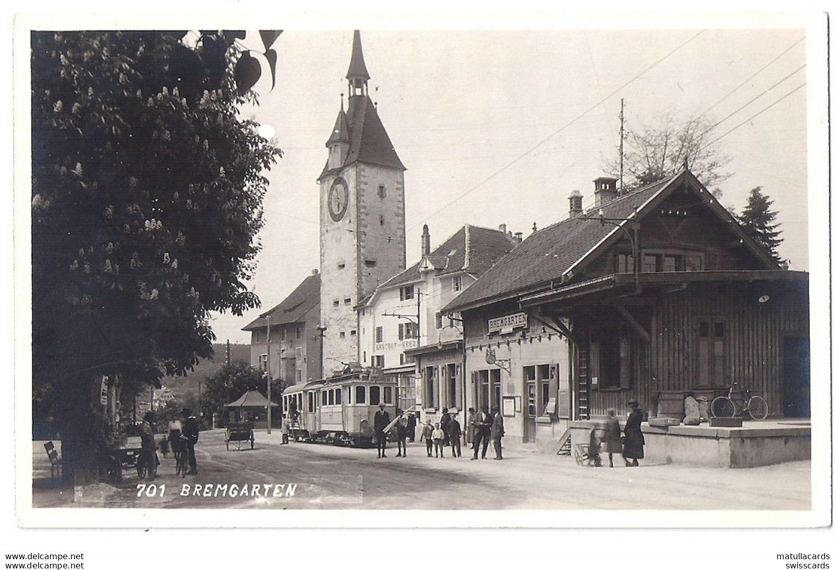 BREMGARTEN: Bahnhof Mit Strassenbahn, Animiert ~1925 - Bremgarten